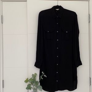 Aritzia Wilfred Free Black Shirt Dress